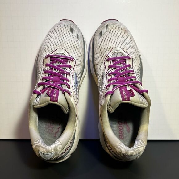 Womens BROOKS Ghost 12 Purple Running Shoes / Size 9 - Picture 6 of 10